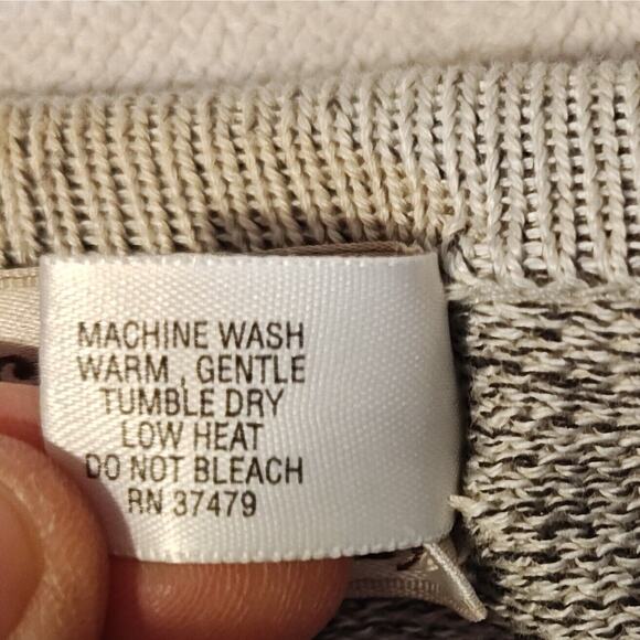 ST Croix Knits Norm Thompson Mens V Neck Argyle Sweater L Grey Cotton Blend - Picture 8 of 8